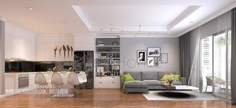 Trang trí nội thất phòng khách chung cư hiện đại và ấn tượng thiết kế chung cư