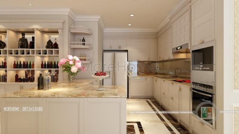 Trang trí nội thất phòng bếp sang trọng, tiện nghi, đẳng cấp Thiết kế phòng bếp