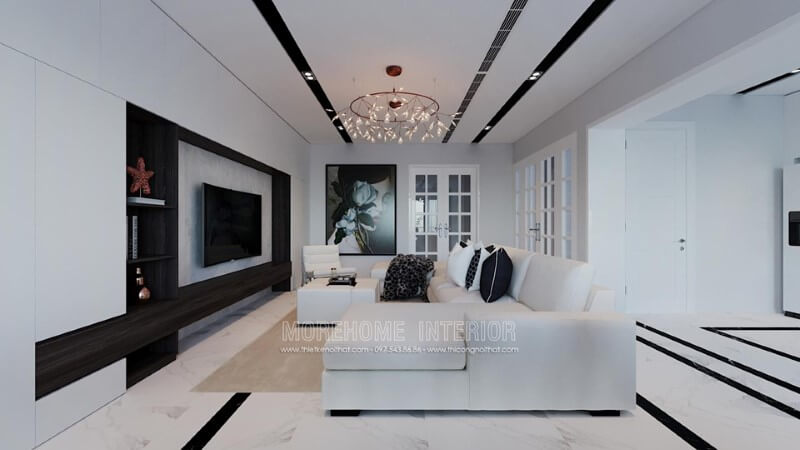 Thiết kế nội thất phòng khách nhà phố hiện đại Thiết kế phòng khách nhà phố