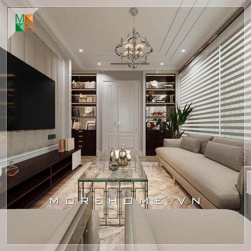 Một phòng khách tân cổ điển đẹp sẽ phải thể hiện được rõ nhất tính năng của nó bằng cách lựa chọn nội thất thông minh và lựa chọn màu sắc phù hợp nhất đối với thiết kế ngôi nhà. Thiết kế phòng khách nhà phố