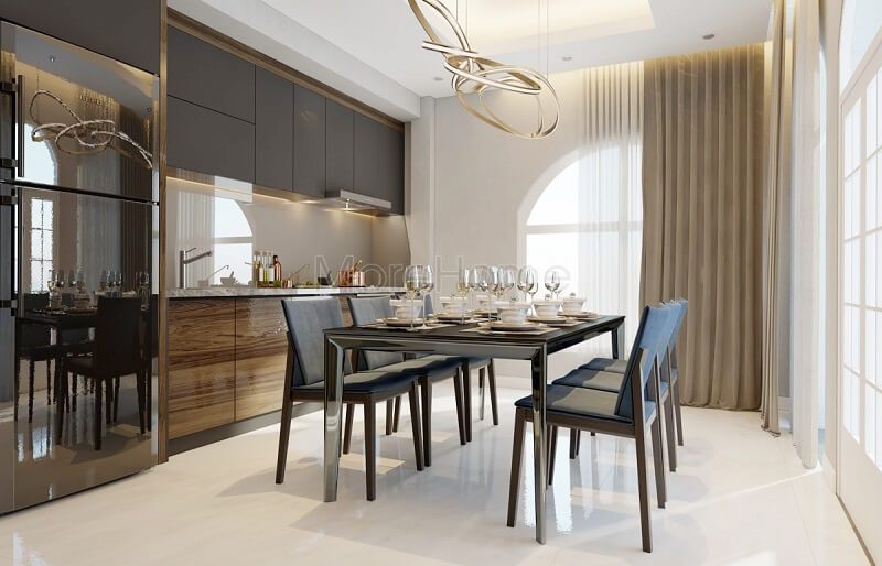 Bộ bàn ăn cao cấp cho phòng bếp biệt thự thêm sang trọng và đẳng cấp.