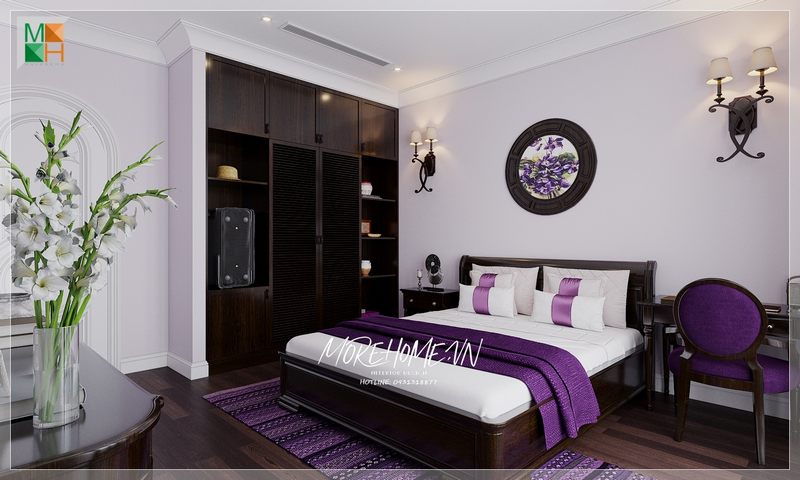 Giường ngủ dẹp kết hợp với tone màu hài hòa mang đến sức cuốn hút khó cưỡng cho không gian sống của gia đình.