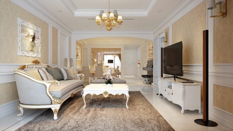 Các chi tiết trạm khắc tỉ mỉ từ bộ sofa đẹp giúp không gian phòng khách thêm phần tinh tế, mềm mại đồng thời cũng góp phần không nhỏ trong việc tạo sự cân bằng cho đường nét trong không gian sinh hoạt chung.