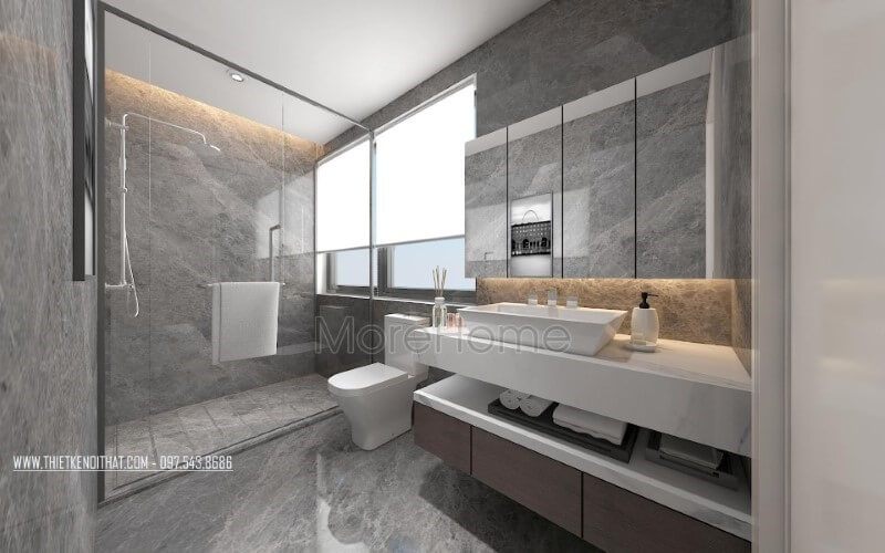 Trang trí phòng tắm, phòng vệ sinh hiện đẹp, thông thoáng cho biệt thự, nhà phố.