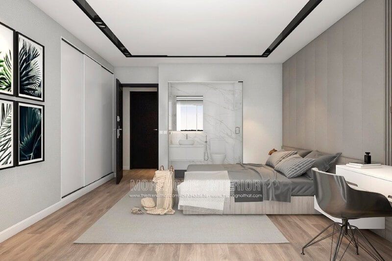 Trang trí nội thất phòng ngủ gỗ công nghiệp