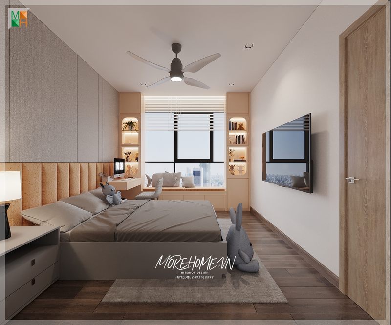 Mê mẩn với mẫu thiết kế phòng ngủ chung cư của đội ngũ KTS tại Morehome.