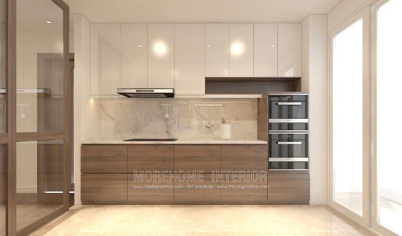 Sự đa dạng của chất liệu gỗ công nghiệp mang đến cho khách hàng nhiều sự lựa chọn hơn, mẫu tủ bếp hiện đại giá rẻ cũng có mức giá phù hợp với kinh tế của nhiều gia đình Việt