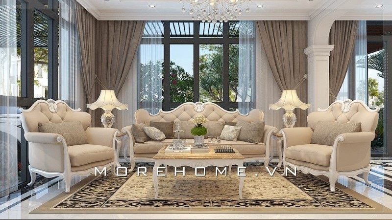 Sofa phòng khách đẹp cuốn hút người nhìn ngay từ ánh nhìn đầu tiên.