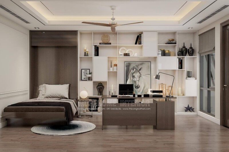 Mẫu bàn làm việc gỗ công nghiệp đẹp, hiện đại