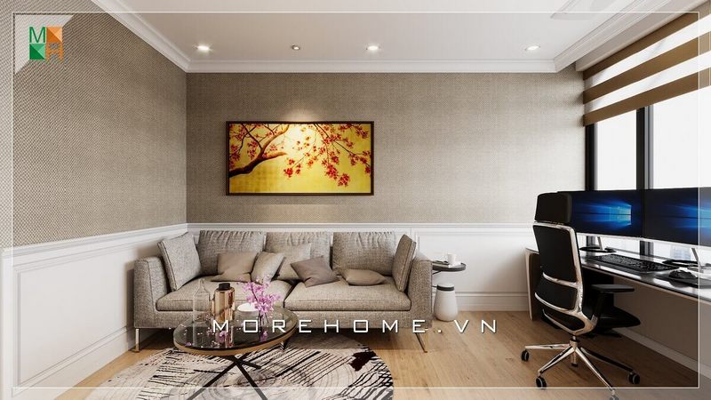 Giấy dán tường đơn sắc xám rất đẳng cấp và sang trọng
